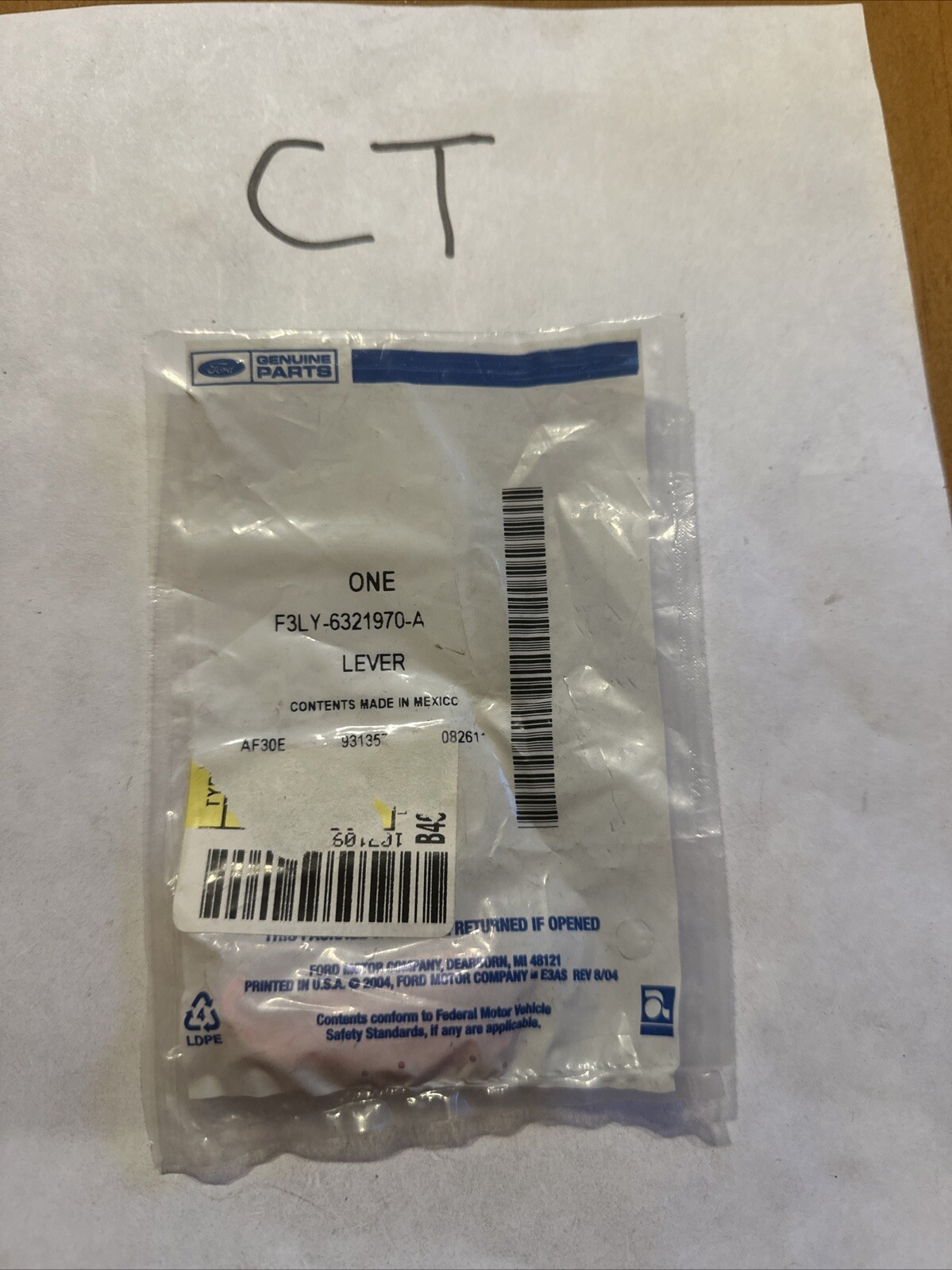 (1) New Genuine OEM Swordfish Ford Right Hand Door Lock Pawl F3LY-6321970-A