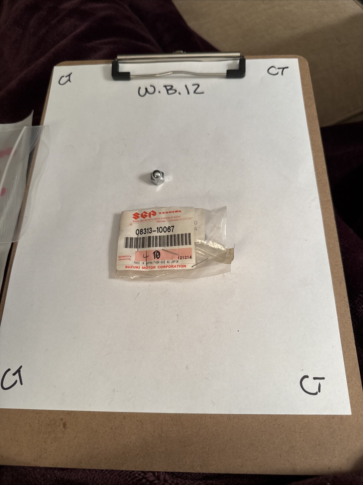 (1) Suzuki NUT 08313-10067 OEM NEW Sold Individually