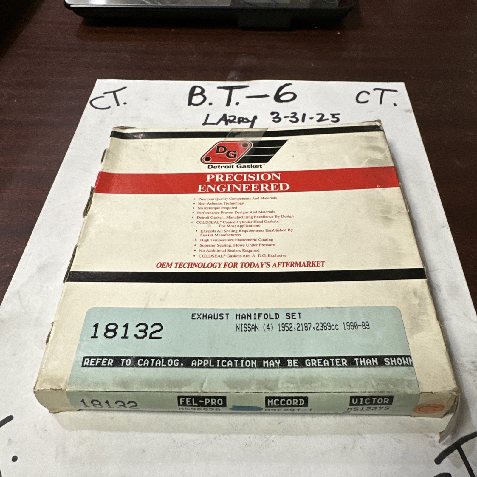 18132 Detroit Gasket Exhaust Manifold Gasket Set Made In USA MS90978