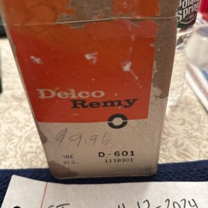 1940-52 Chevy Buick Pontiac Oldsmobile Delco 6V Volt Regulator D-601 NOS SEALED