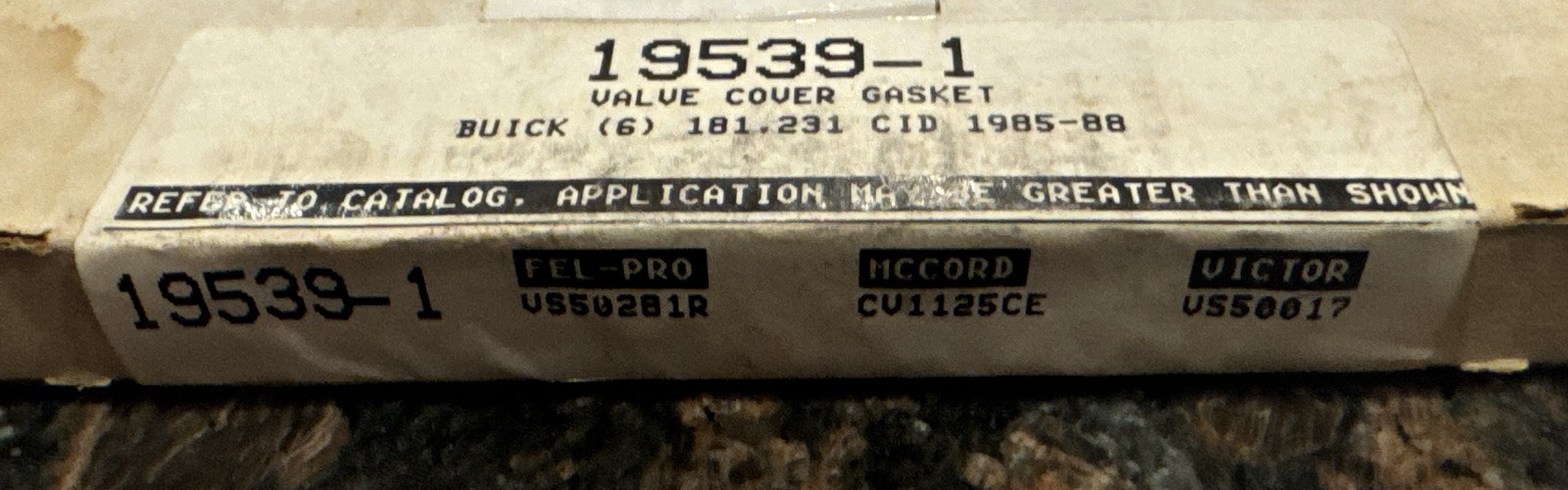 19539-1 Detroit Gasket Automotive Engine Valve Cover Gasket VS50281R - Image 3