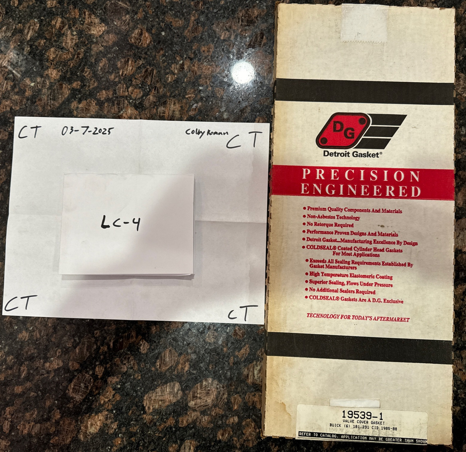 19539-1 Detroit Gasket Automotive Engine Valve Cover Gasket VS50281R