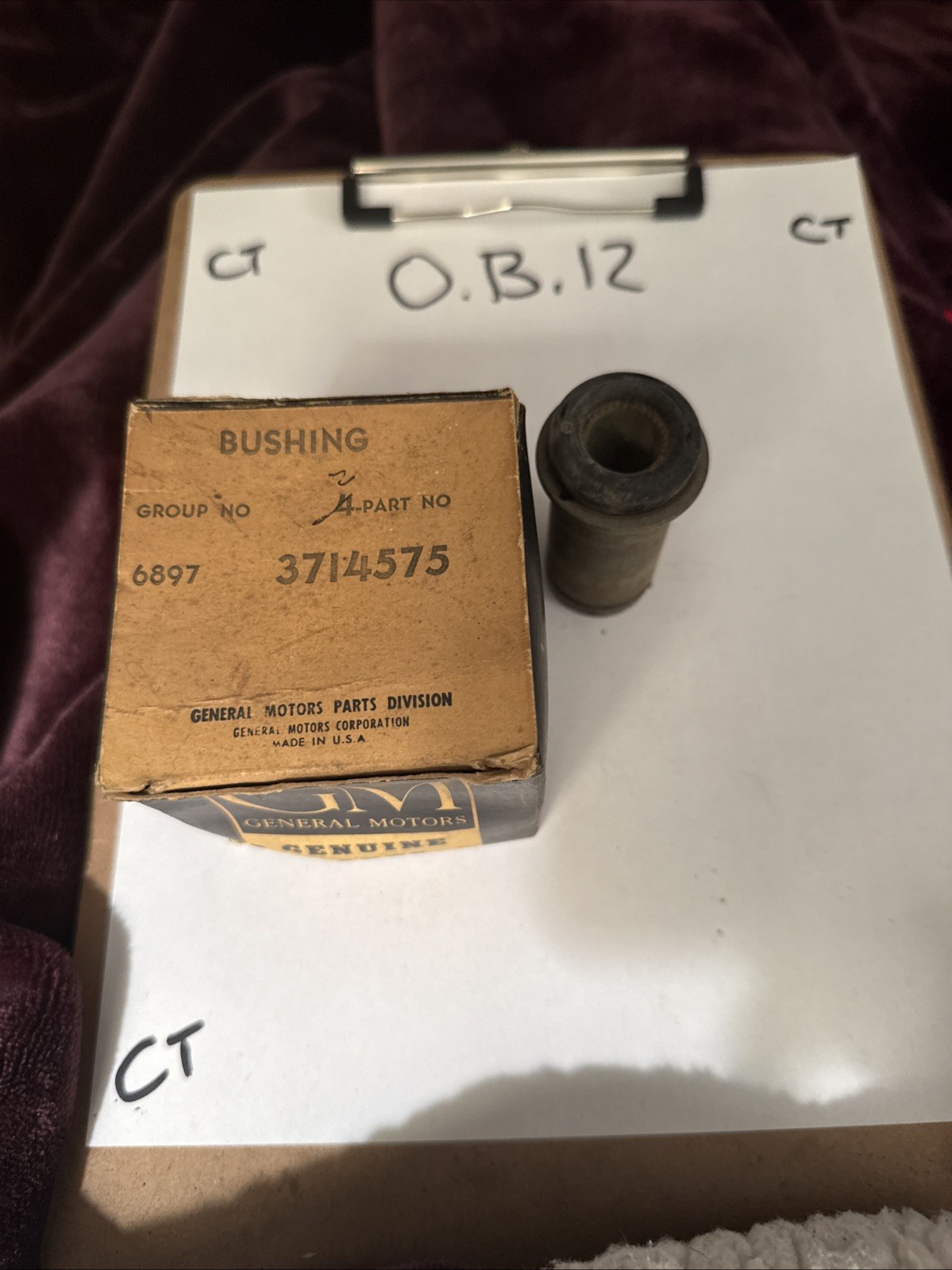 1955-57 Chevrolet Passenger Car Steering Idler Arm Bushing Genuine GM 3714575