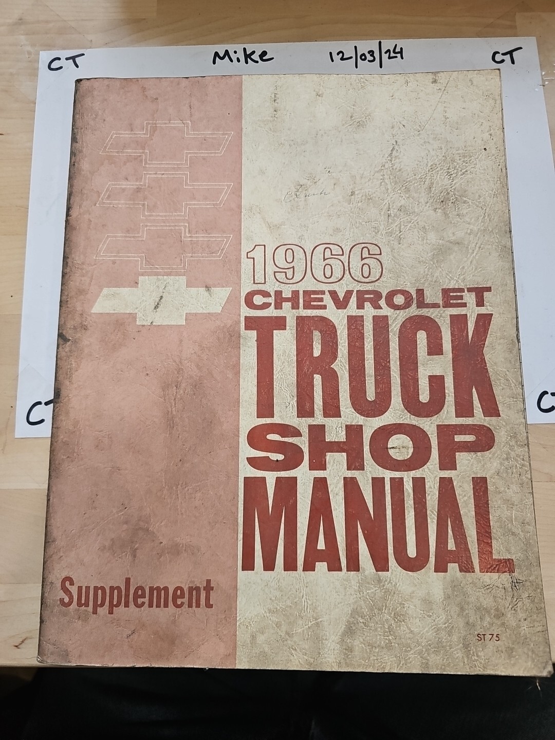 1966 Chevrolet Chevy Truck Shop Service Manual Supplement ST75