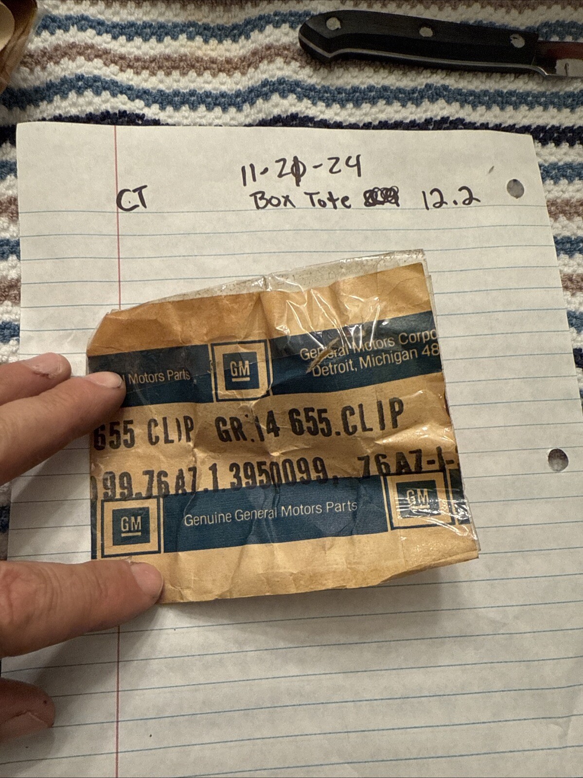 1969 Camaro Dash Pad Installation Clip Each GM# 3950099 Nos OEM Genuine GM - Image 3