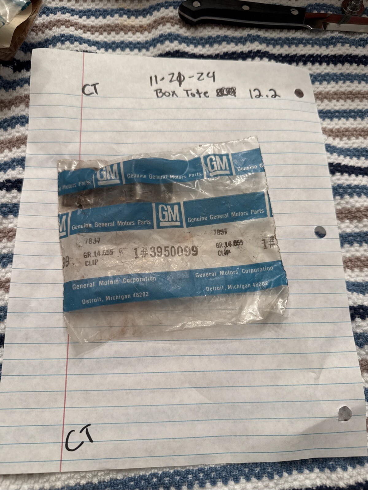 1969 Camaro Dash Pad Installation Clip Each GM# 3950099 Nos OEM Genuine GM