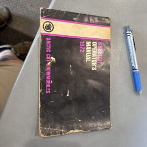 1972 Arctic Cat Cheetah Snowmobile Operators Manual Book Genuine Original OEM