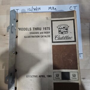 1975 CADILLAC CHASSIS & BODY ILLUSTRATION MANUAL