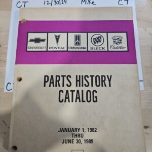 1982-1989 GM CHEVROLET PONTIAC OLDS BUICK CADILLAC DEALER PARTS HISTORY CATALOG