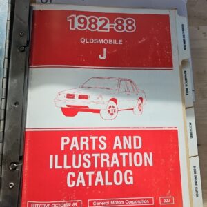 1982-88 GM Oldsmobile J Parts And Illustration Catalog 32J Oct. '89