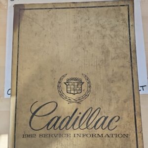 1982 Cadillac Service Information repair guide Manual Original Shop Used BOOK