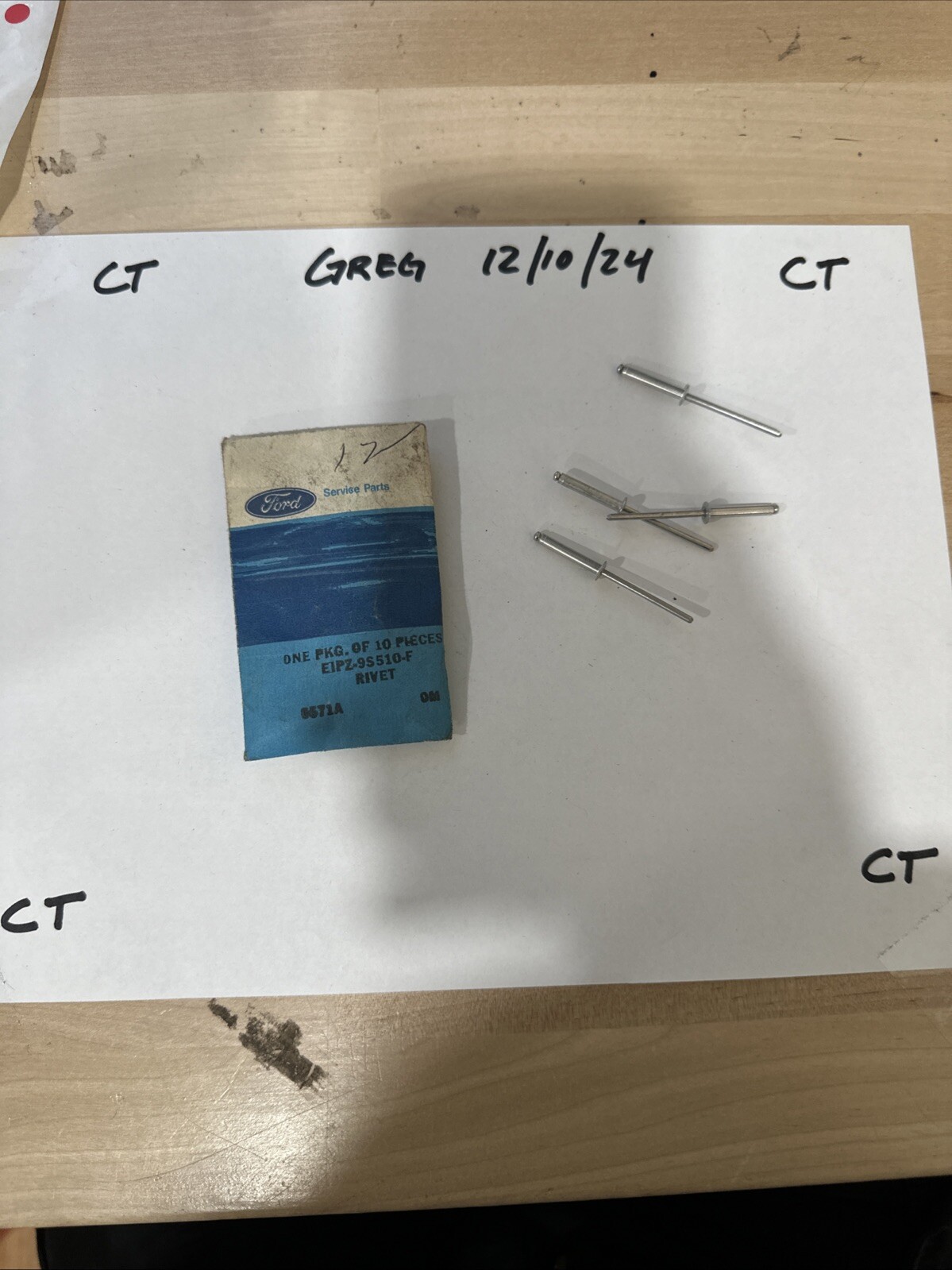1985-1991 FORD TRANSIT RIVET EIPZ-9S510-A 4 PCs - Image 3