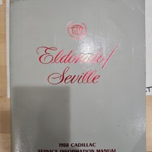 1988 CADILLAC ELDORADO SEVILLE ORIGINAL FACTORY SERVICE INFORMATION MANUAL