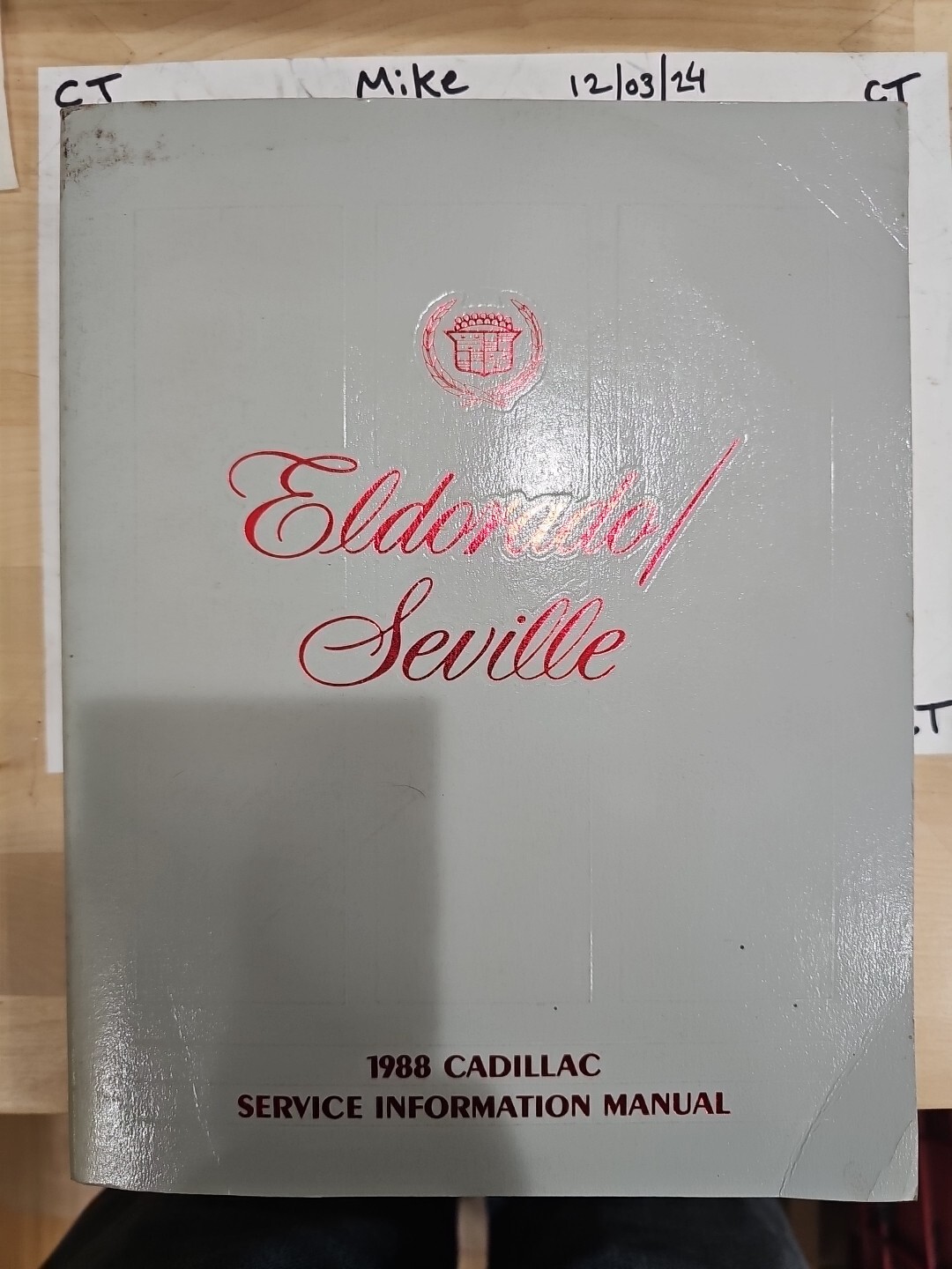 1988 CADILLAC ELDORADO SEVILLE ORIGINAL FACTORY SERVICE INFORMATION MANUAL