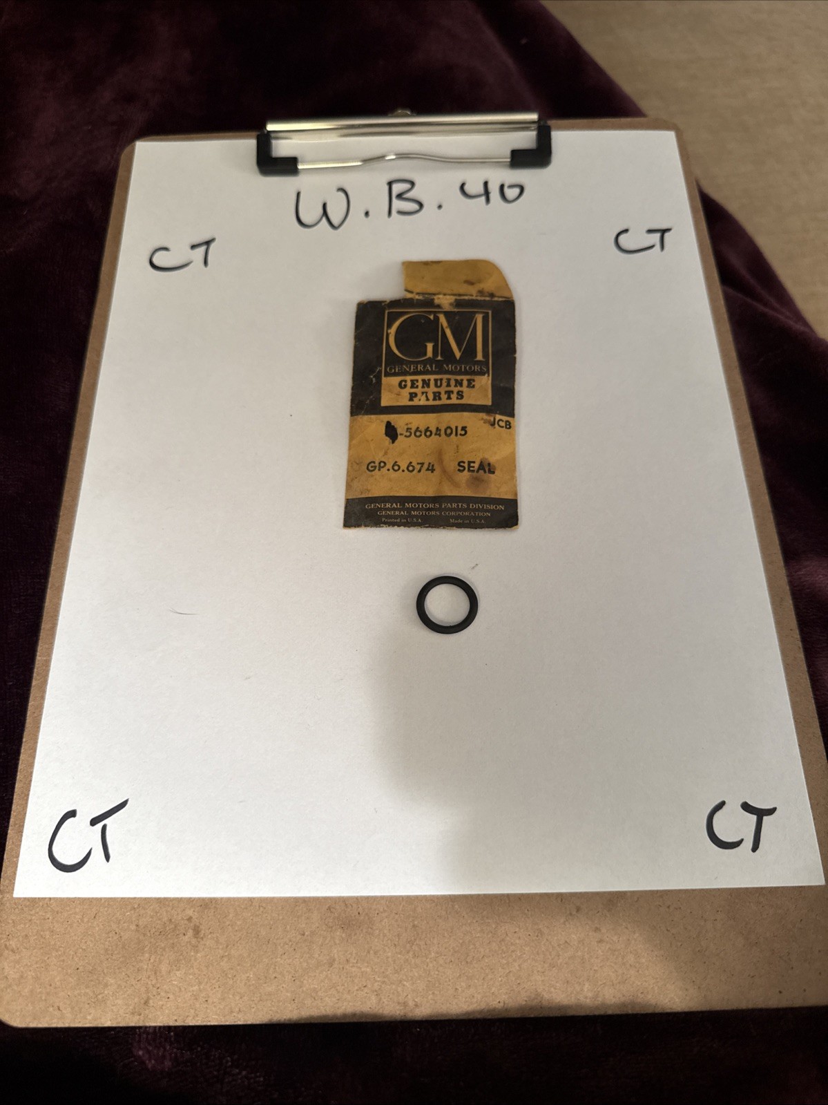 (1)NOS 1952-58 Oldsmobile 53-54 Chevy W/P.S. ORING Steering Gear Oil Hose Return