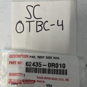 2019-2022 OEM Toyota Pad Roof Side Rail 62435-0R010 Luggage Carrier Right Front