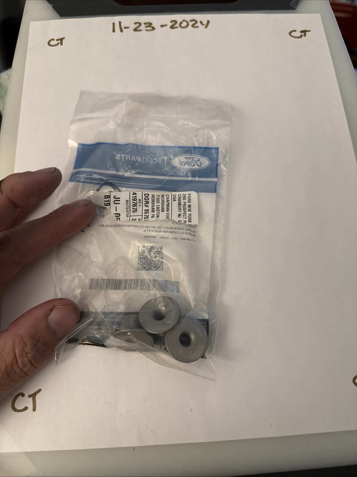 3 Pcs Genuine OEM Ford Lincoln Mercury W704790-S440 Upper Strut Mount Nut NOS - Image 3