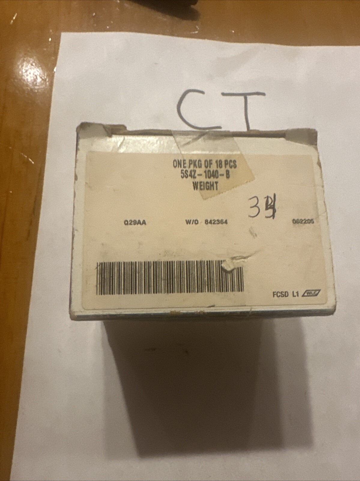 34 Pieces NOS FORD GENUINE FORD PARTS 5S4Z-1040-B WEIGHTS