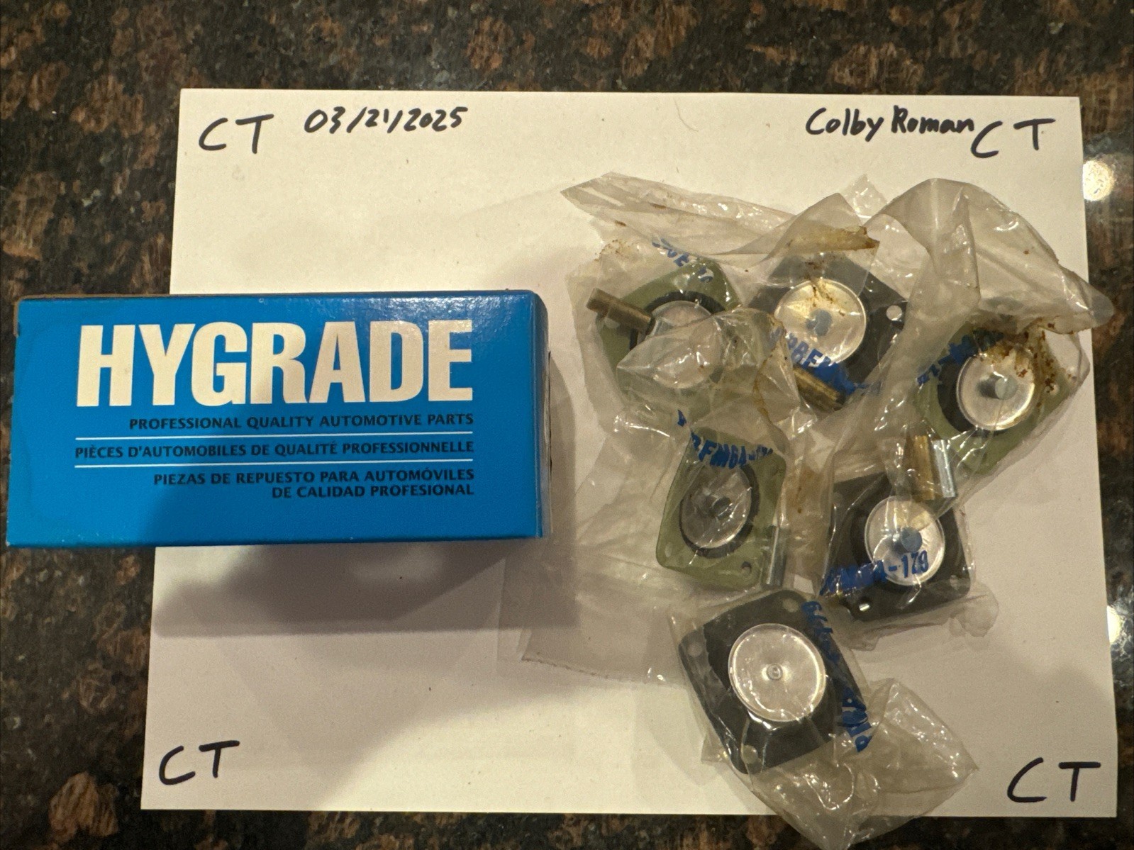 (5) Standard Hygrade FM64179 Carburetor Accelerator Pumps