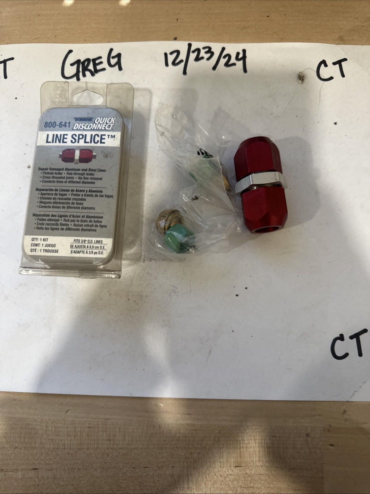 800-641 Line Splice Connector Splicer Coupler Kit For 3/8'' Aluminum Lines A/C - Image 3