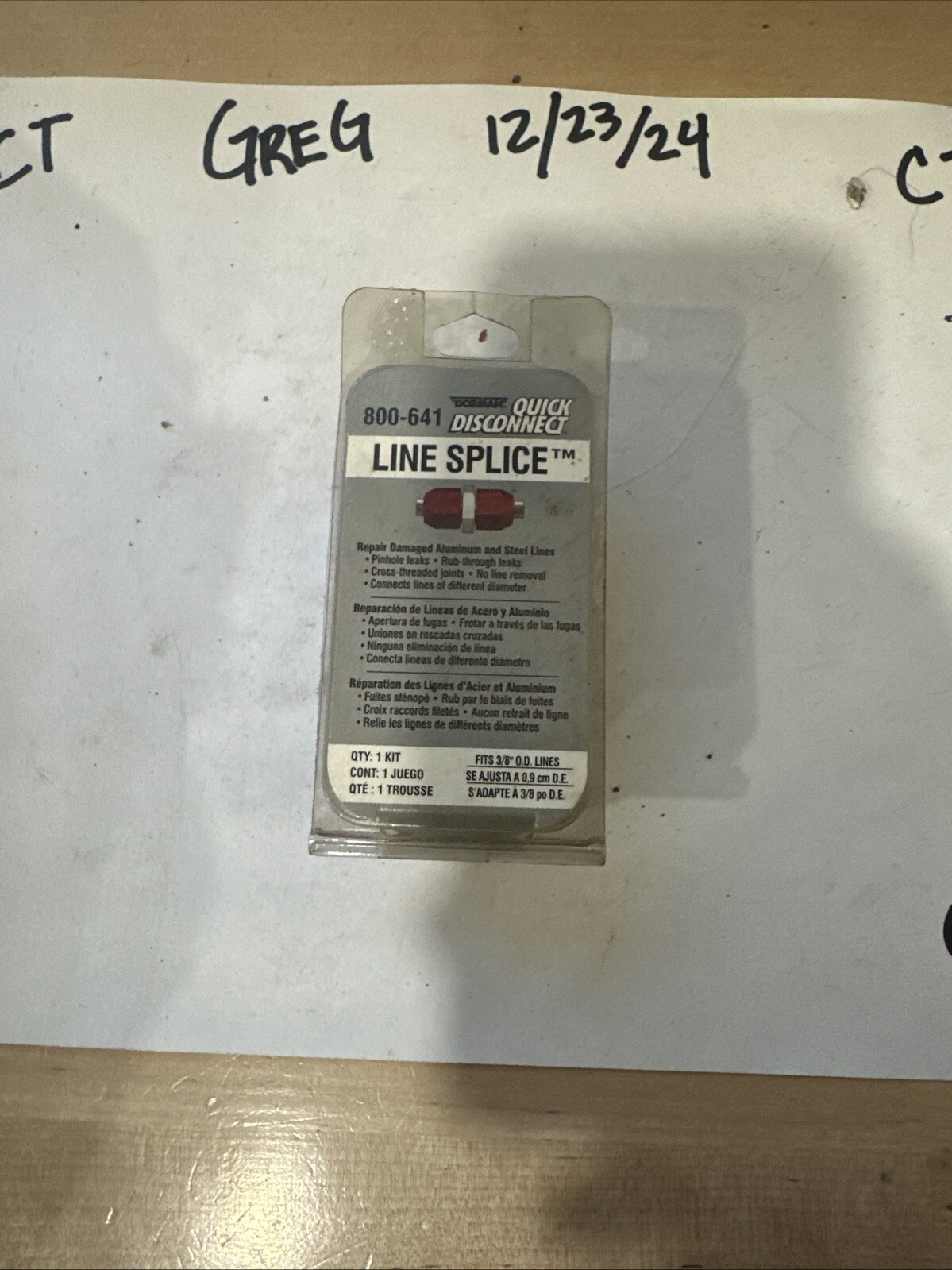 800-641 Line Splice Connector Splicer Coupler Kit For 3/8'' Aluminum Lines A/C