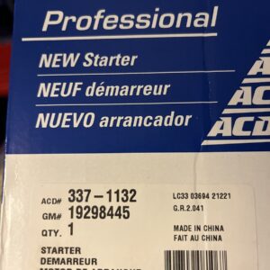 ACDelco Starter Motor 337-1132 / GM 19298445