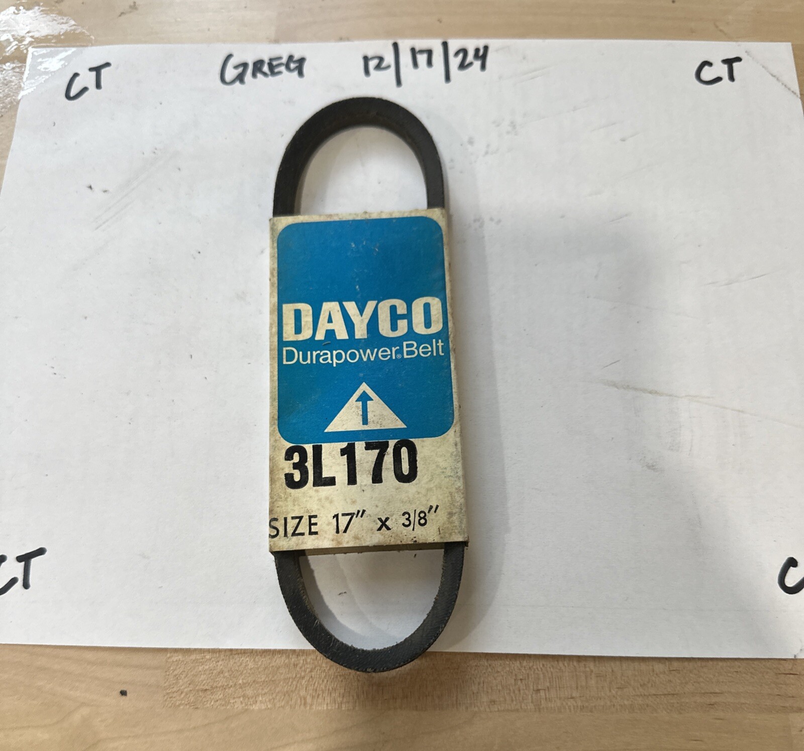 Accessory Drive Belt Dayco 3L170