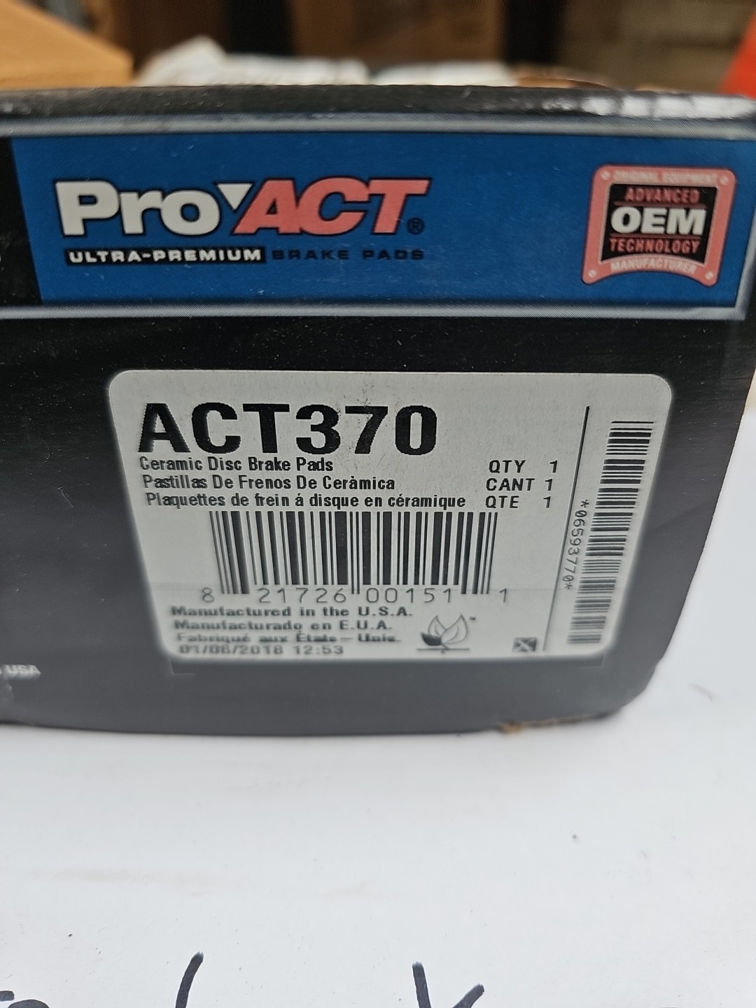 Akebono Proact Brake Pad Set Fit 1988-00 Chevrolet GMC C/K Series Pickups ACT370 - Image 3