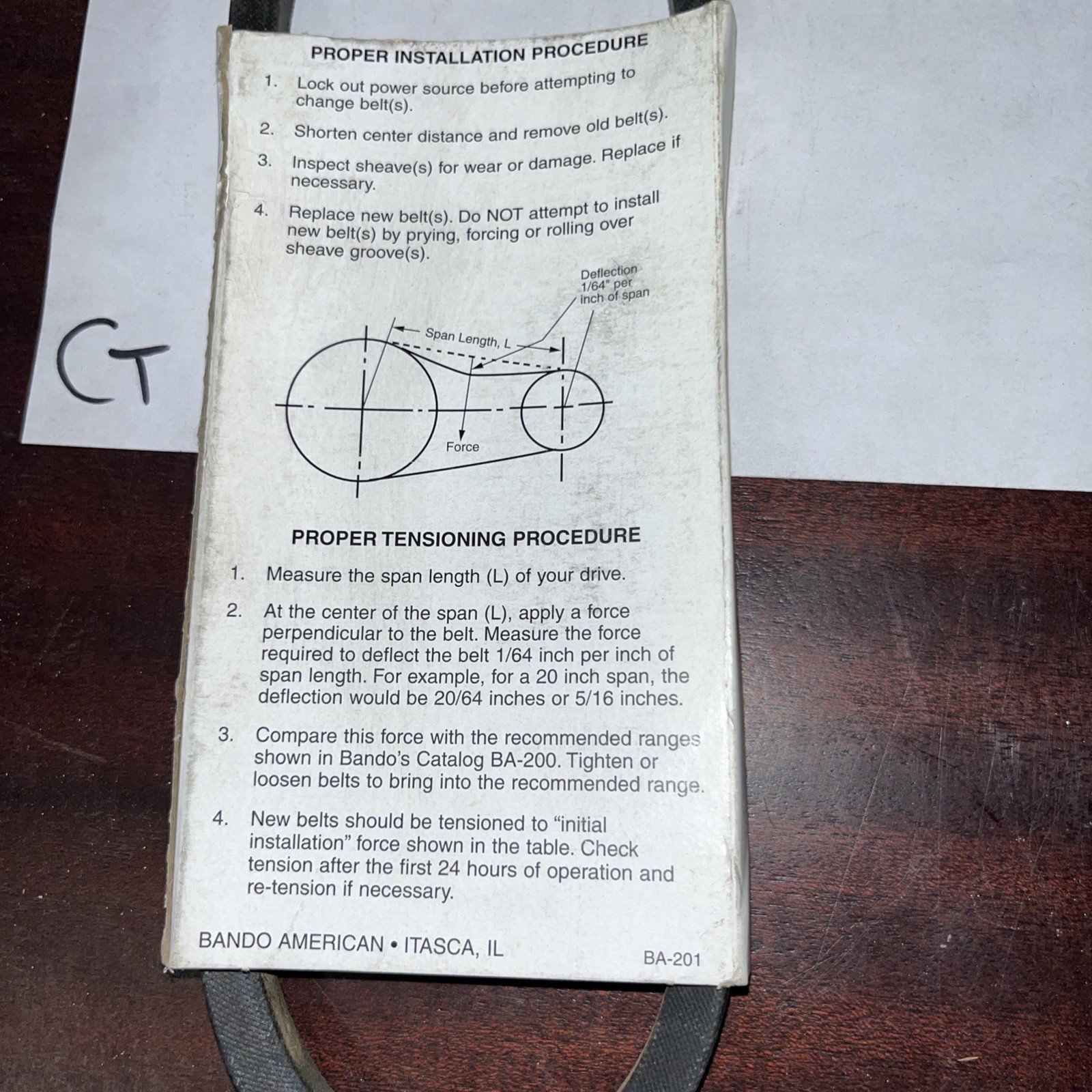 Bando premium V belt A-21 - Image 4