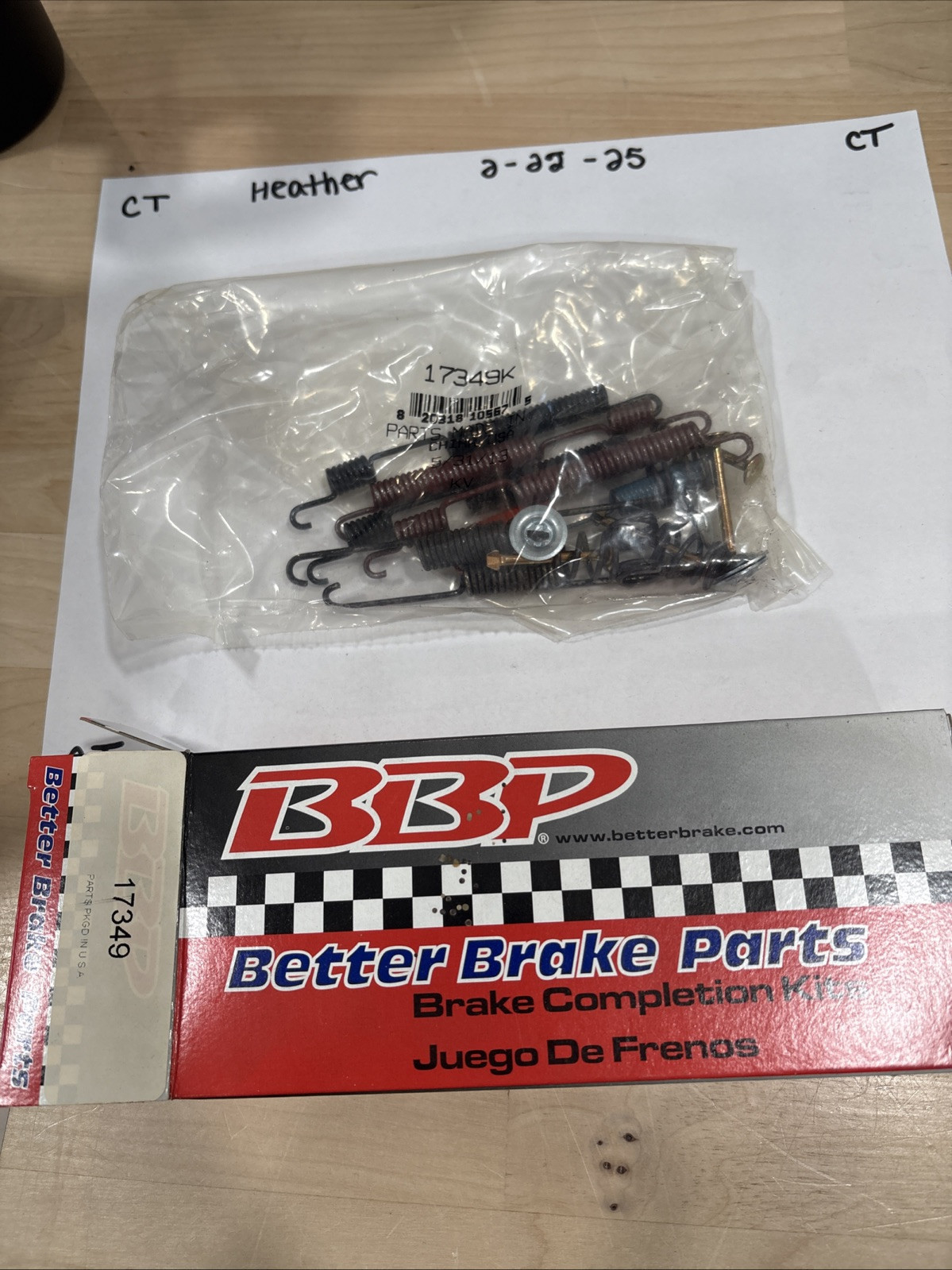 Better Brake Parts 17349 Brake Completion Kits
