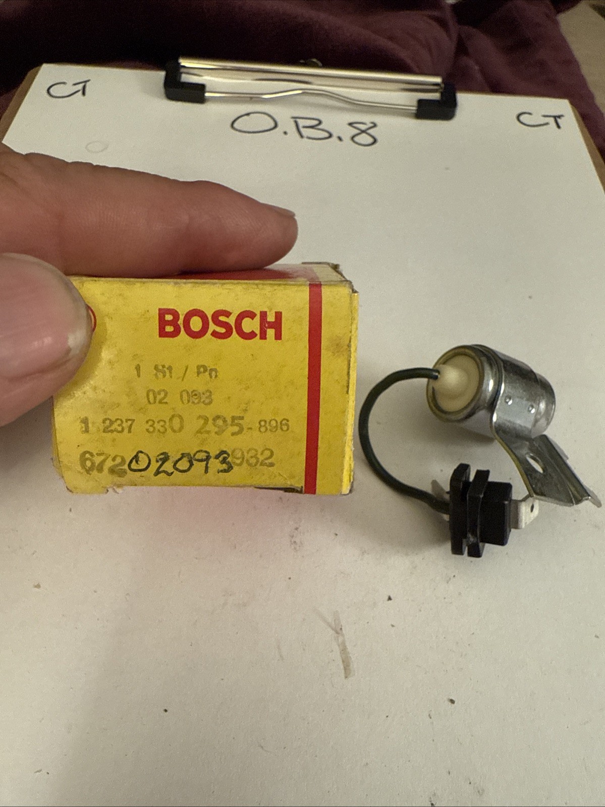 Bosch 1237330295 Ignition Condenser OEM Audi 100, Volkswagen, Volvo, Etc - Image 3