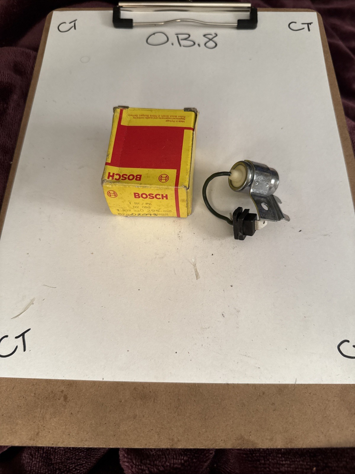 Bosch 1237330295 Ignition Condenser OEM Audi 100, Volkswagen, Volvo, Etc