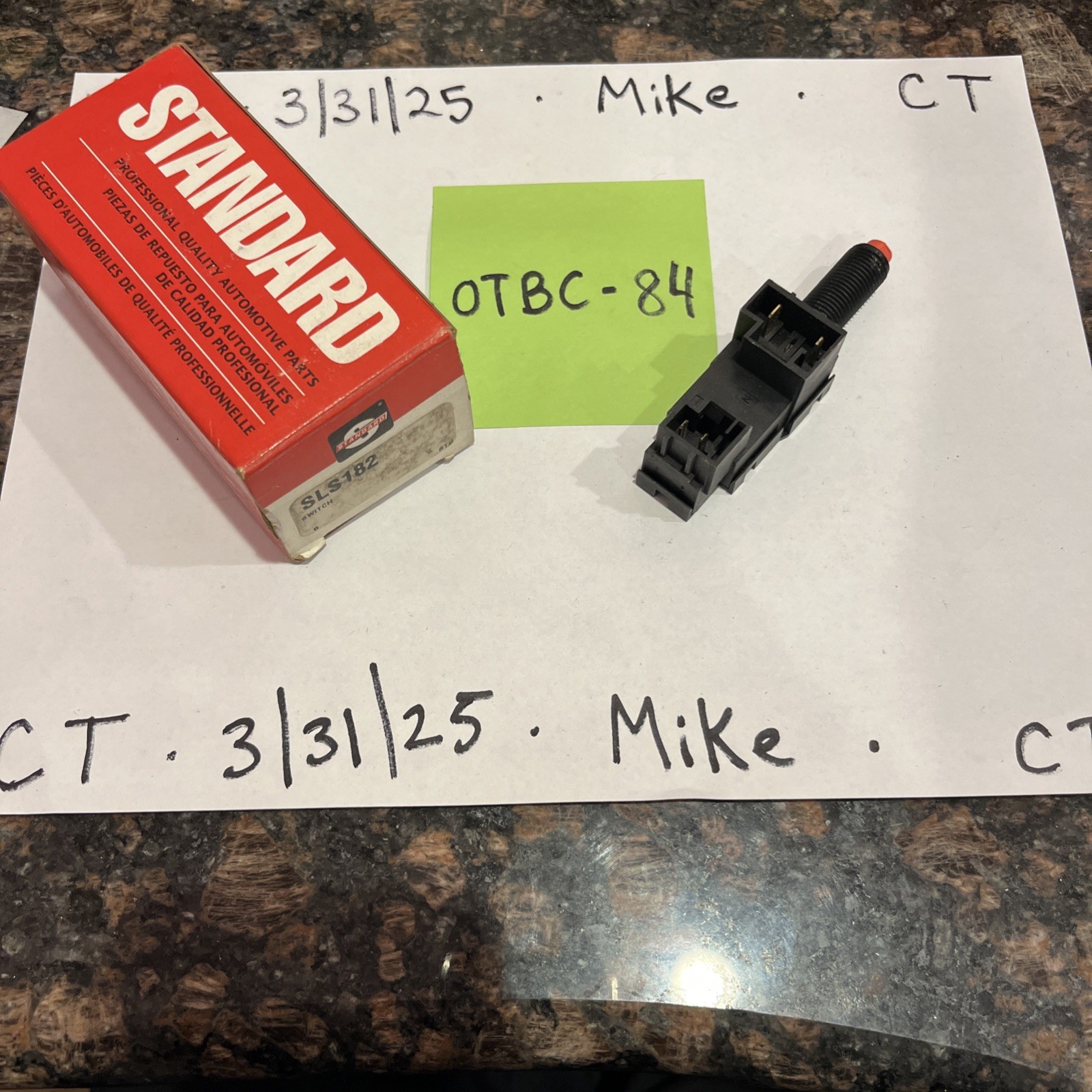 Brake Light Switch Standard SLS-182