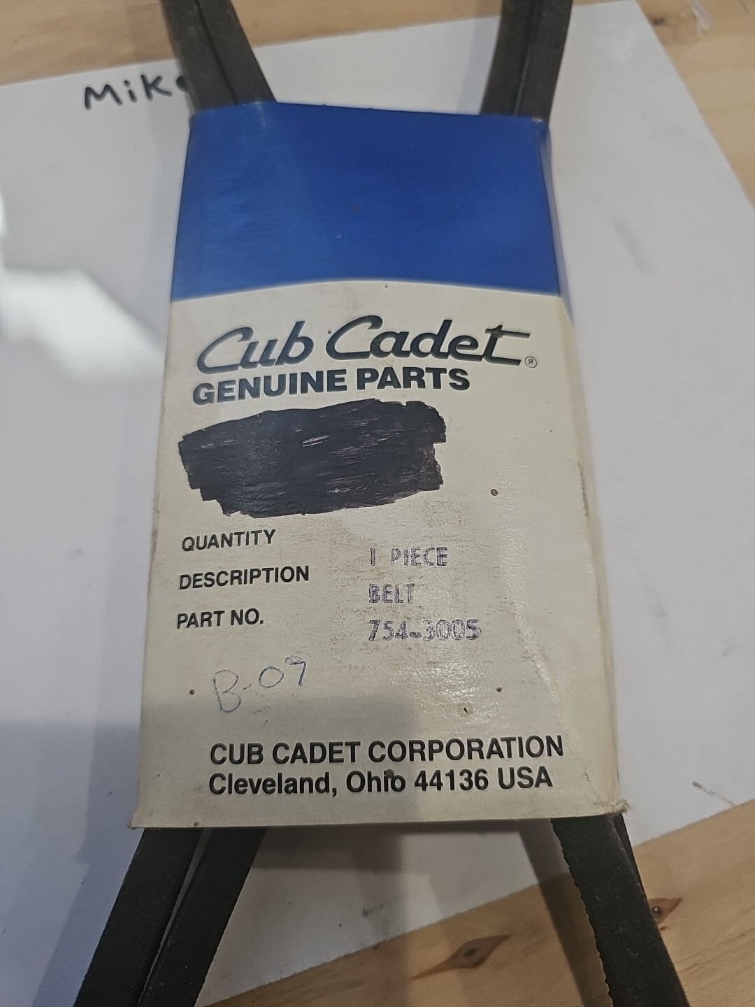 CUB CADET PART REPLACEMENT BELT 754-0018 754-3005 106409-C1 7540018 7543005 86" - Image 3