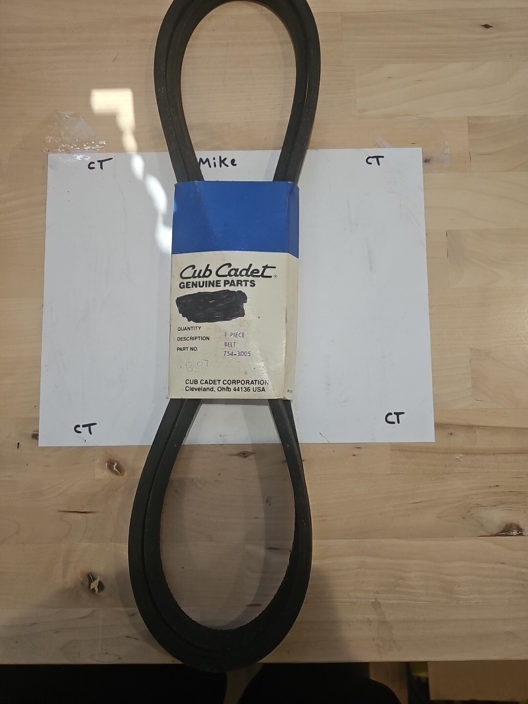 CUB CADET PART REPLACEMENT BELT 754-0018 754-3005 106409-C1 7540018 7543005 86"