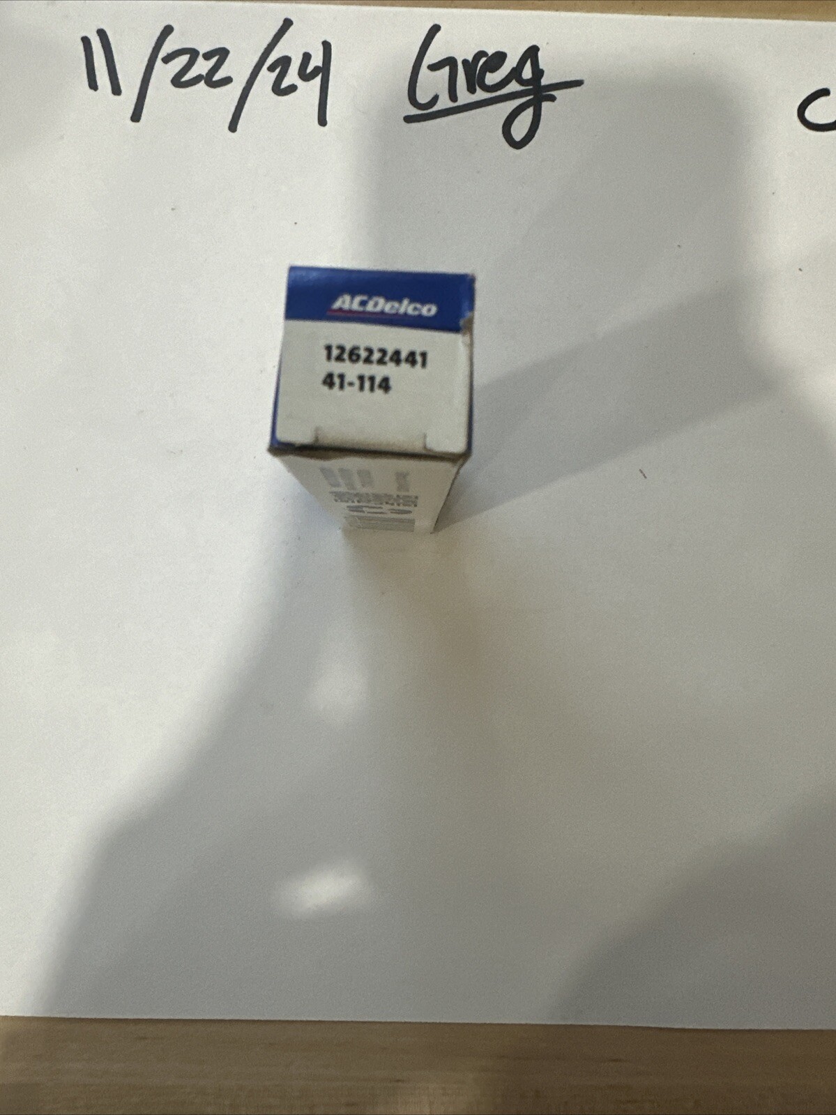 š„Cadillac Chevrolet GMC 12622441 ACDelco Iridium Spark Plugš„# 41-114 - Image 3