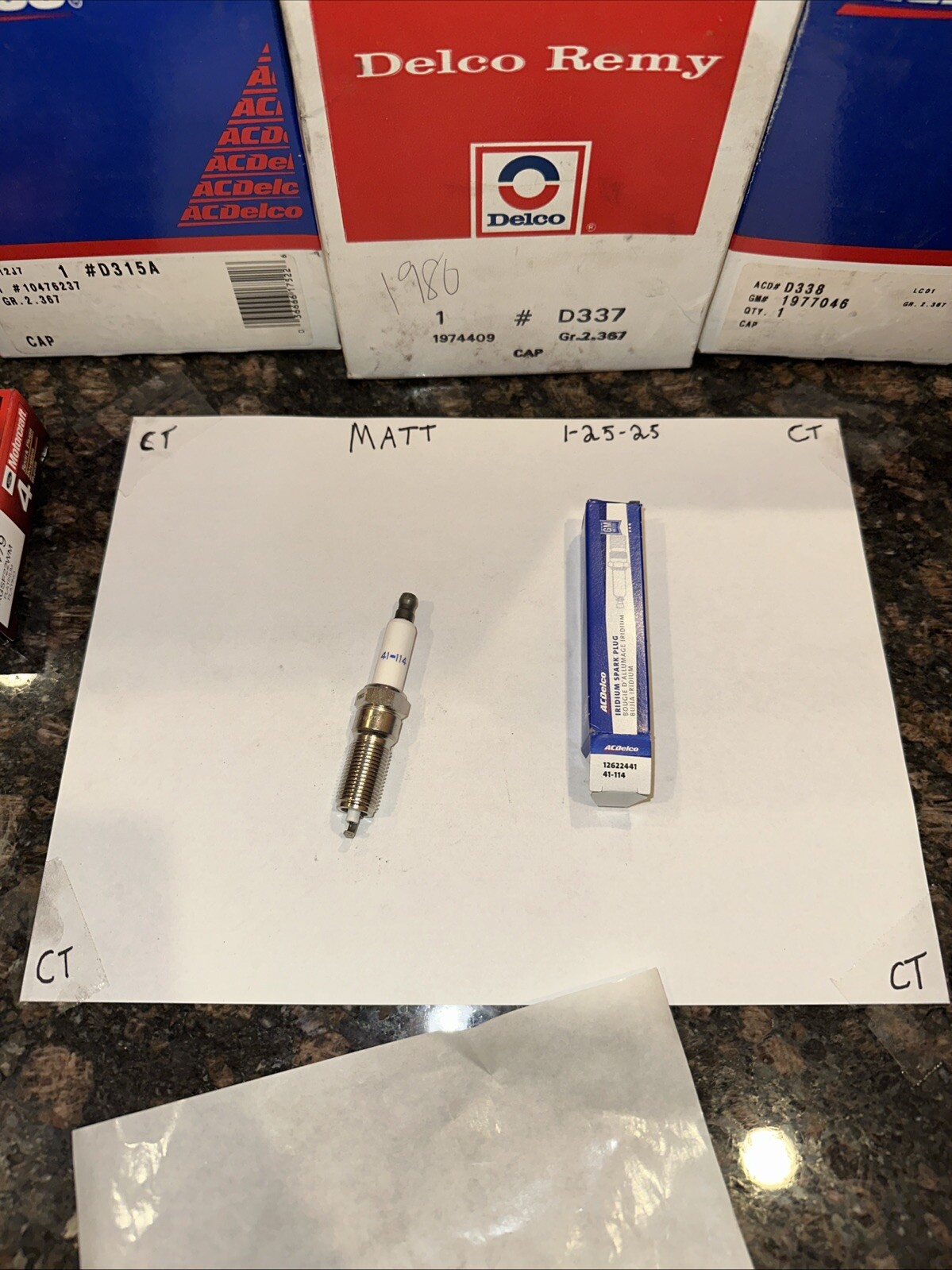 š„Cadillac Chevrolet GMC 12622441 ACDelco Iridium Spark Plugš„# 41-114