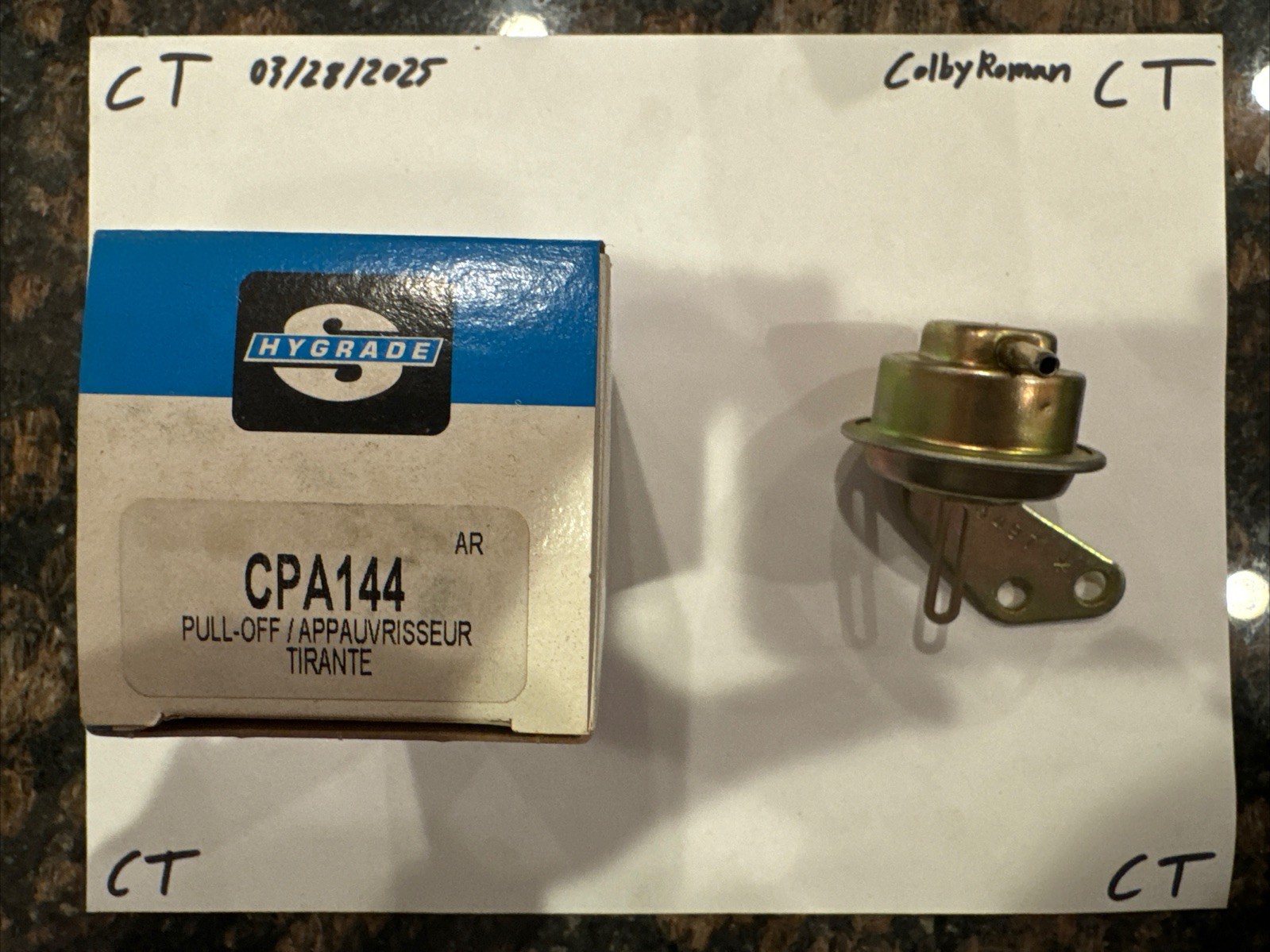 Carburetor Choke Pull-Off Standard CPA144