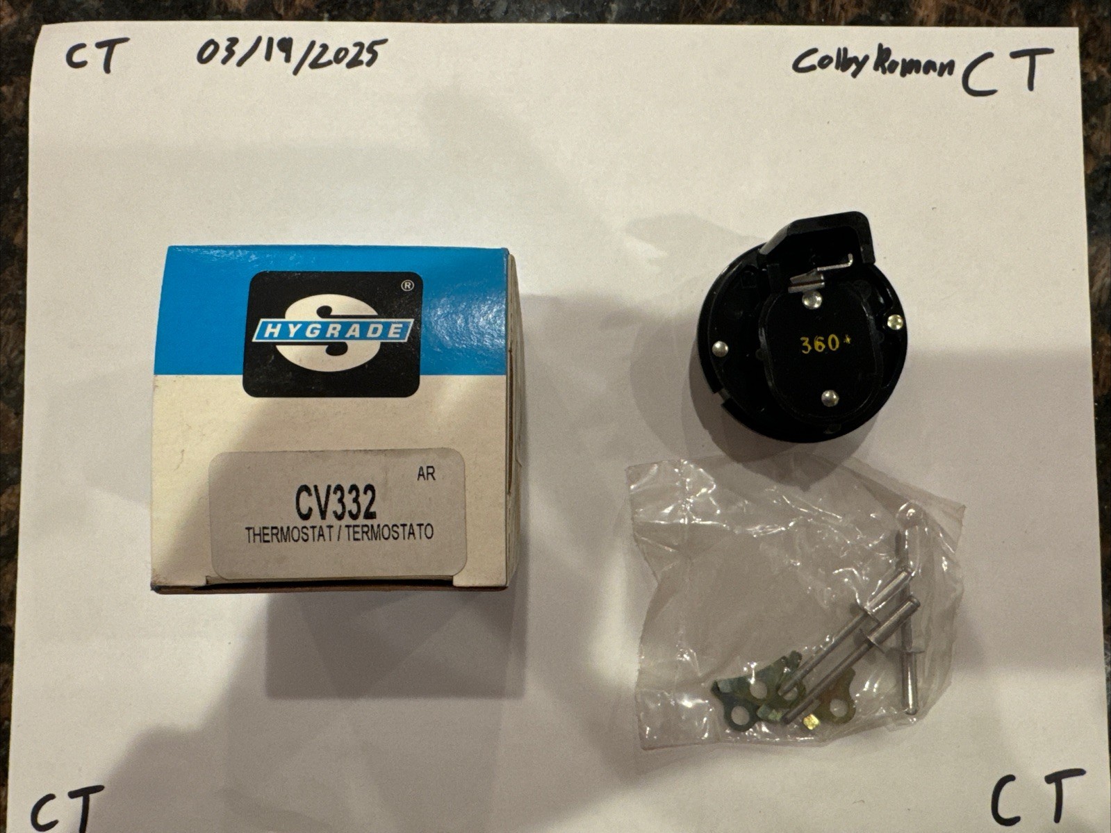 Carburetor Choke Thermostat Standard CV332