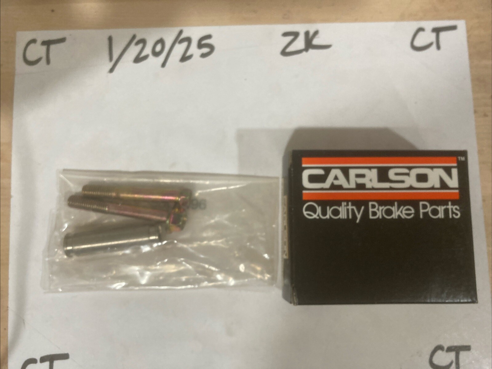 Carlson 14096 Disc Brake Caliper Guide Pin Bolt (missing 1 Piece)