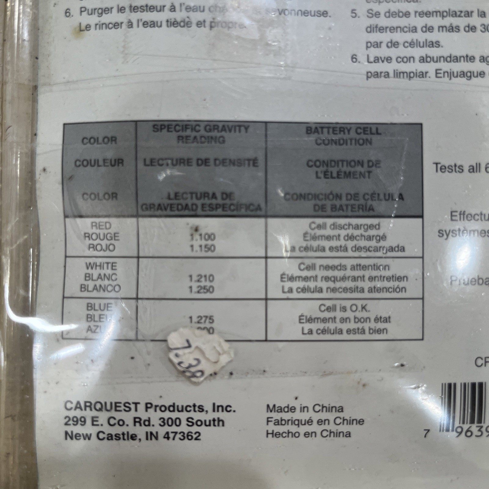 Carquest 32855 Battery Tester 6, 12 & 24v Systems - Image 6