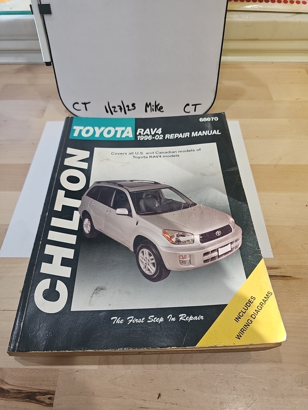 Chilton Repair Manual TOYOTA RAV 4 1996 - 2002 Repair Guide 68670