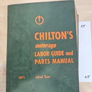 Chiltons Motor Age Labor Guide And Parts Manual 1971 Hardcover book