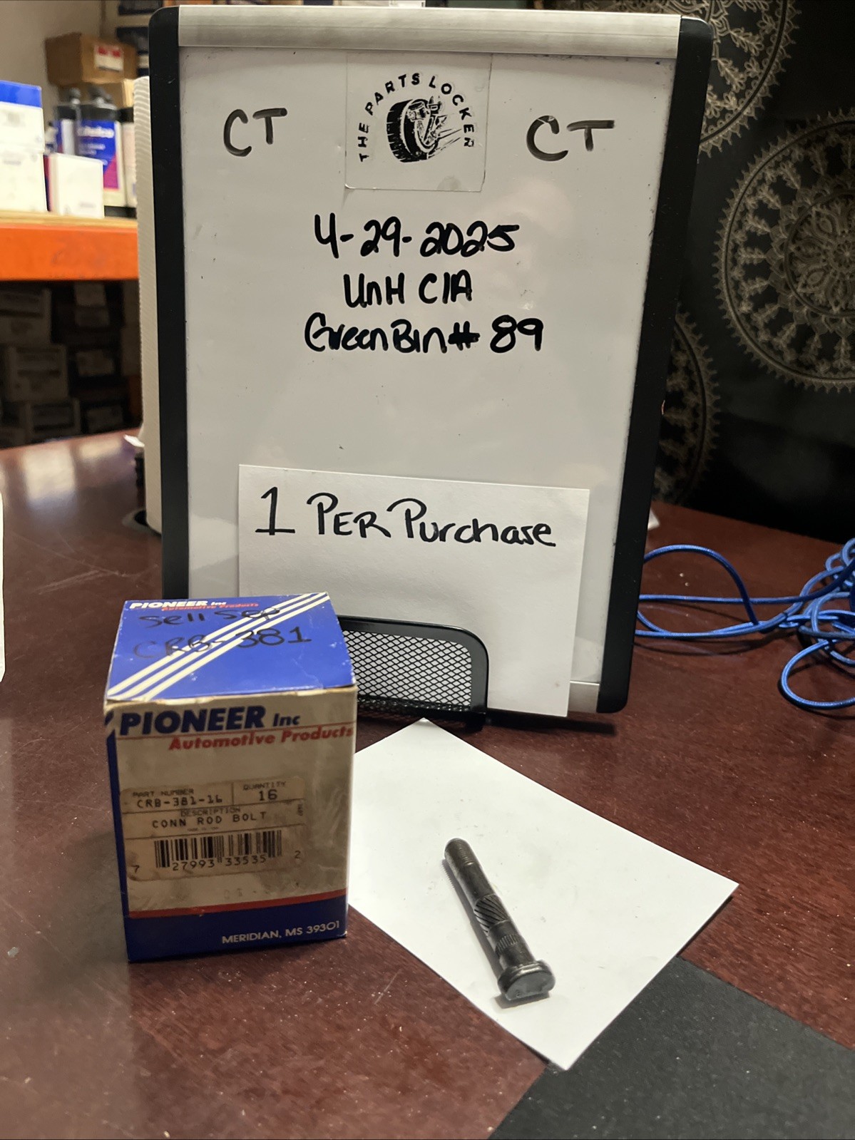 Connecting Rod Bolt Pioneer CRB-381 1 Per Purchase