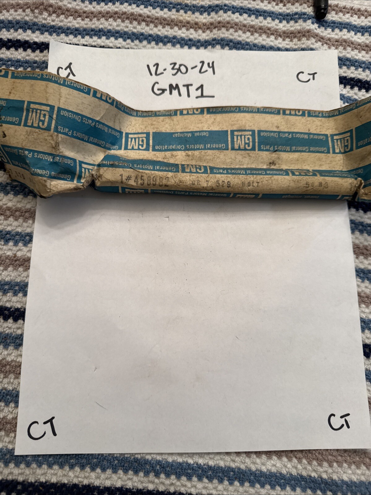 Corvette rear spring bolt - 1963-1982 - NOS - GM# 458982