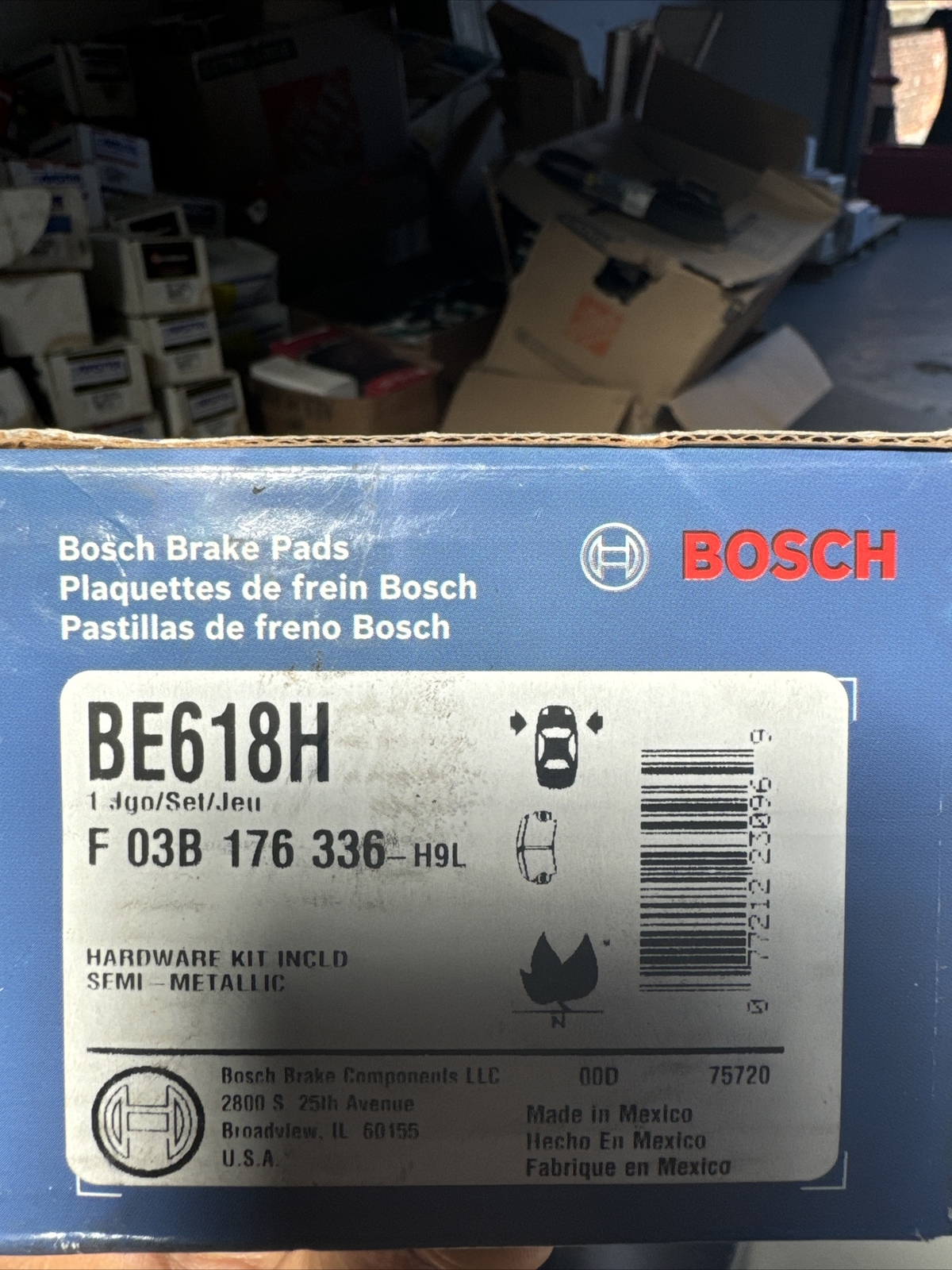 Disc Brake Pad Set-Blue Brake Pads with Hardware Front Bosch BE618H