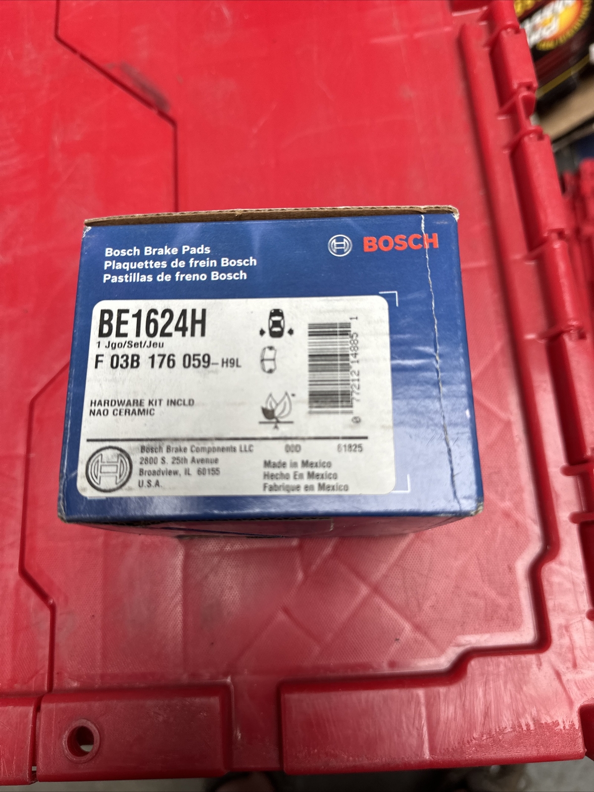 Disc Brake Pad Set-Blue Brake Pads with Hardware Rear Bosch BE1624H