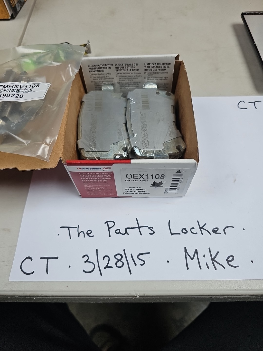 Disc Brake Pad Set-OEX Disc Brake Pad Wagner OEX1108 - Image 3