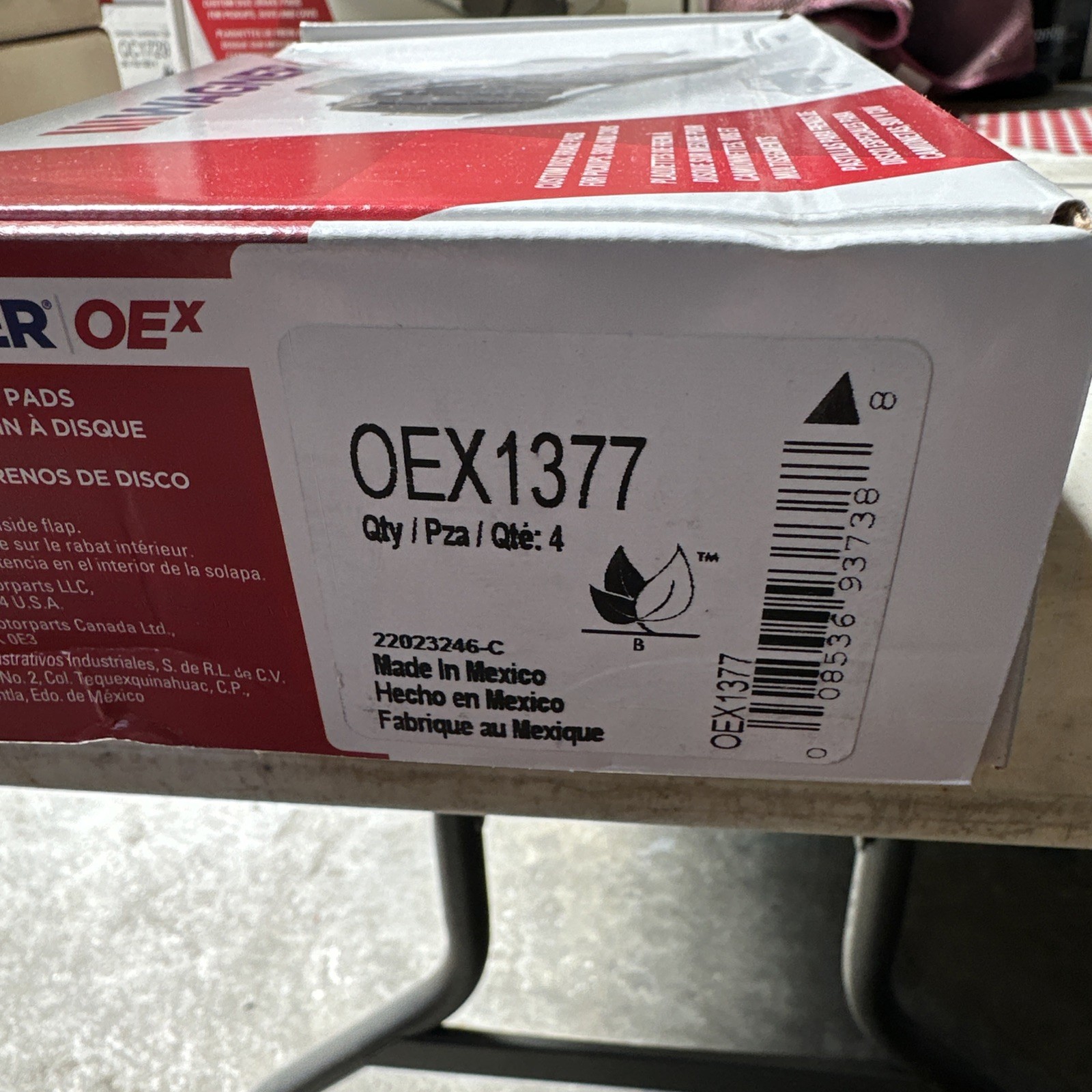 Disc Brake Pad Set-OEX Disc Brake Pad Wagner OEX1377 - Image 3