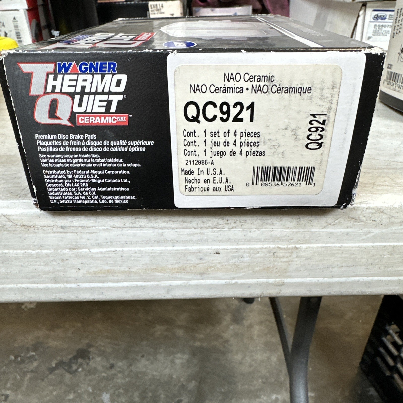 Disc Brake Pad Set-ThermoQuiet Disc Brake Pad Front Wagner QC921 - Image 3